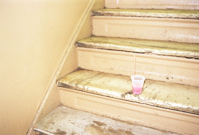 drink on stairs